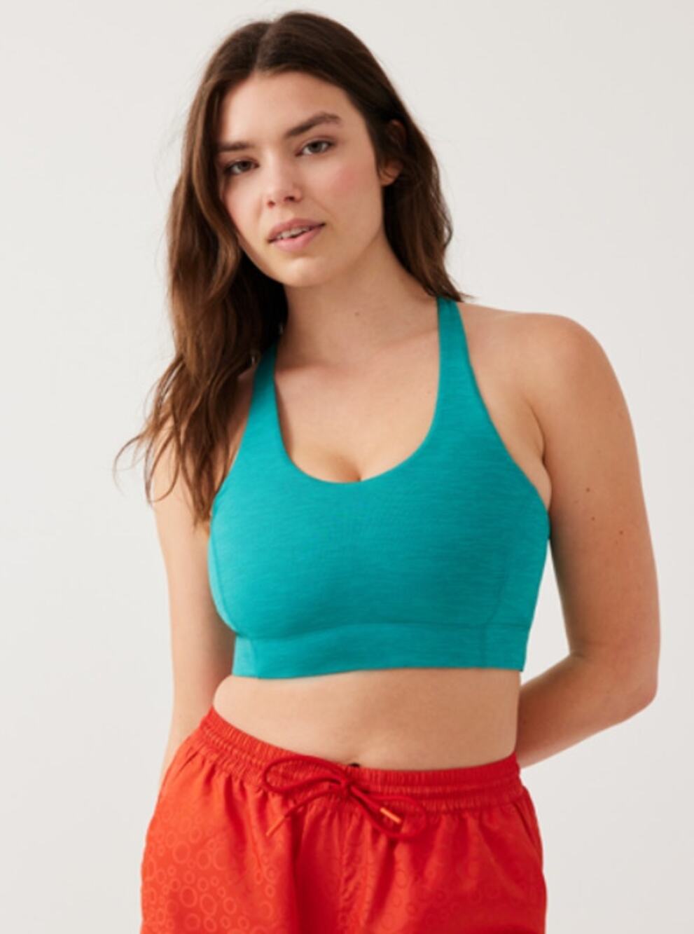 OUTDOOR VOICES Womens Doing Things Sports Bra XXS Green Peacock Racerback NWT